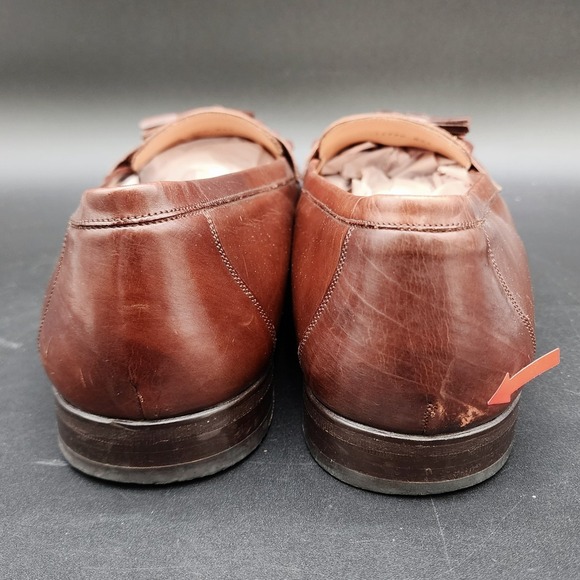Mezlan 15 M Brown Santander Leather Tassel Kiltie Loafers Mens Spain Dress Shoes main image 6